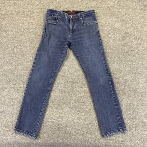 Isaia Napoli Selvedge Jeans Mens 48R (31x27) Slim Straight Mid Self Edge Italian